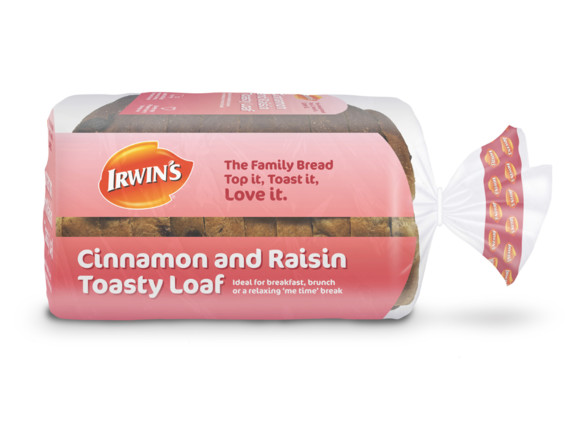 Irwin’s Original - Cinnamon & Raisin Toasty Loaf 400g