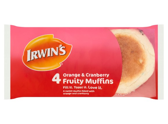 Irwin’s Original - Orange & Cranberry Fruity Muffins 290G