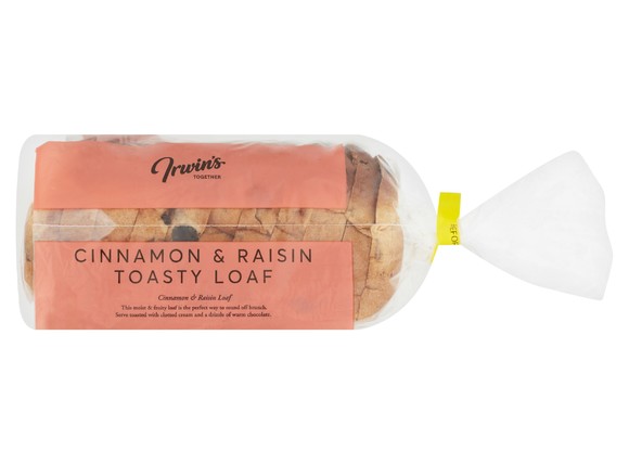 Irwin’s Together - Cinnamon and Raisin Toasty Loaf 450g