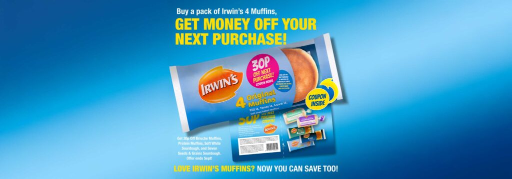 Irwins 4 original muffins Ad